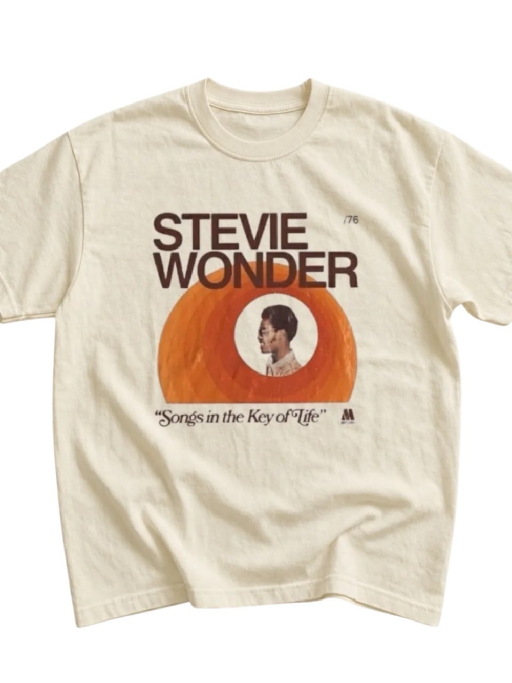 Stevie Wonder Songs in the Key of Life Graphic Tee - Cream